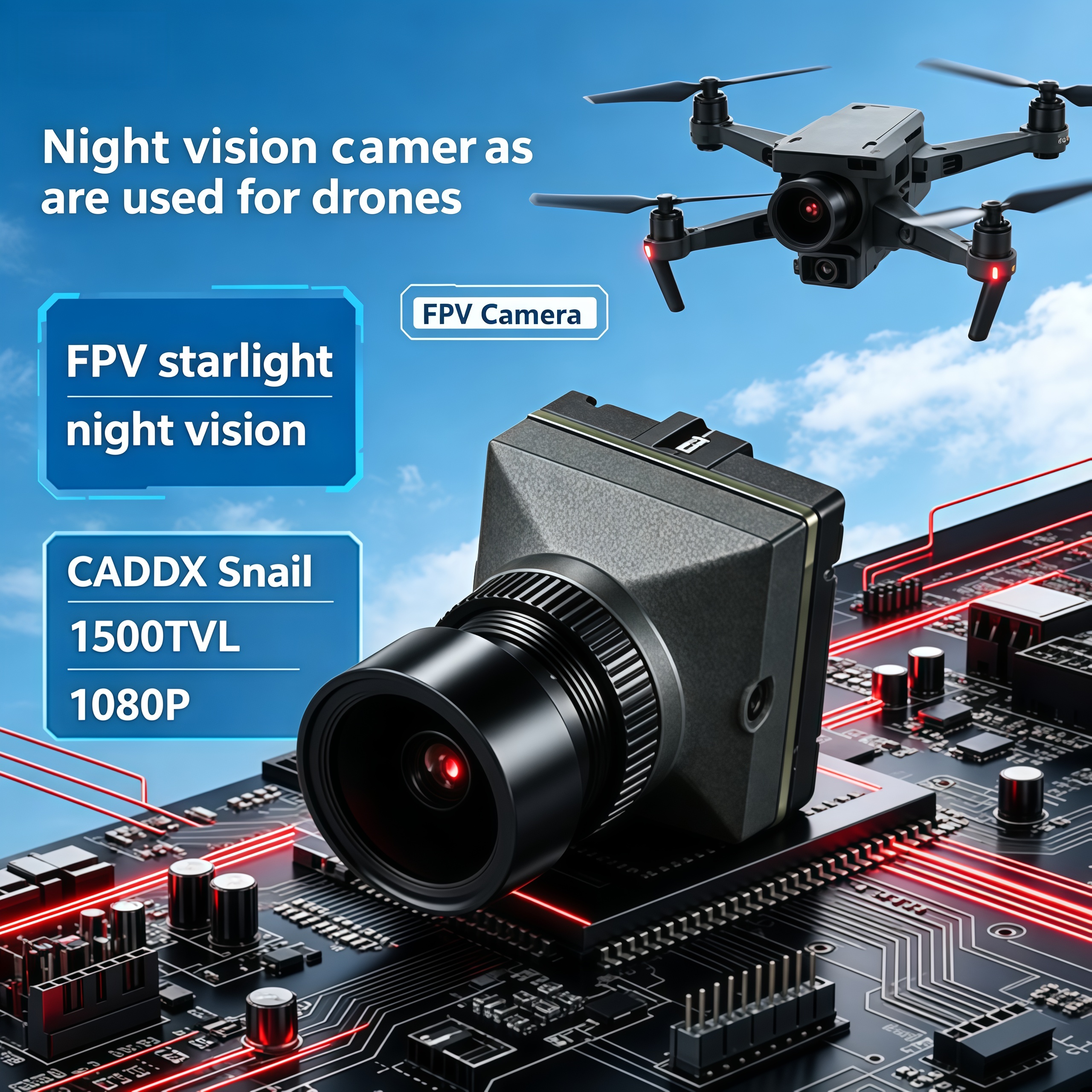 Rc Drone Uav - 1500TVL HD CADDX Snail FPV Camera