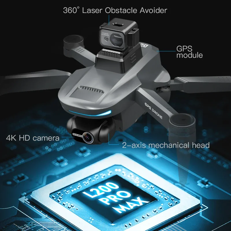 L200 PRO MAX Drone 4K 2-Axis P - Drone Rc Gps incelemesi ve fiyatı