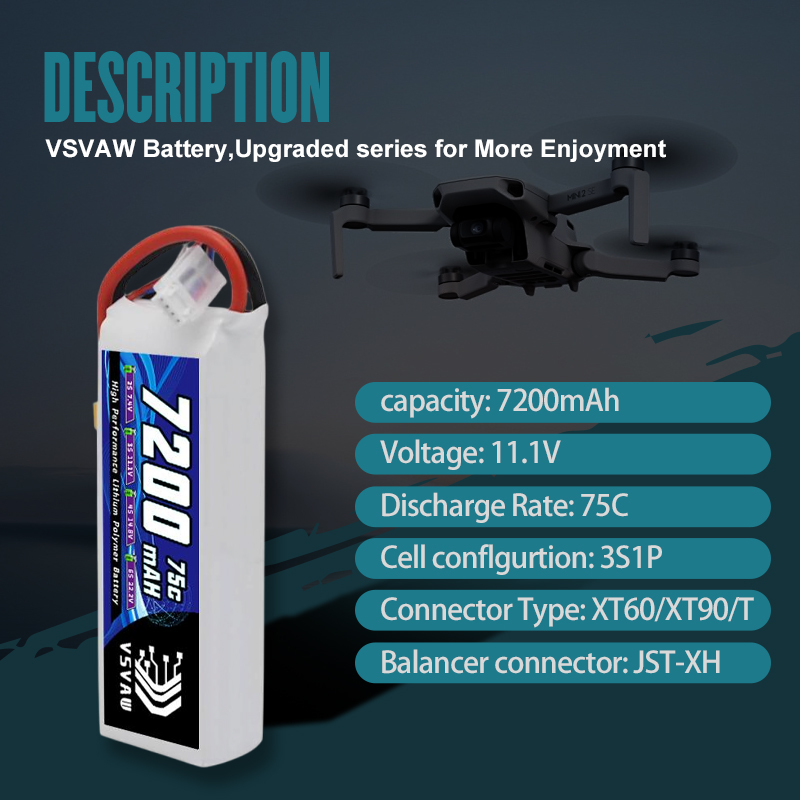 VSVAW 3S Lipo Battery 11.1V 72 - Drone Lipo Battery incelemesi ve fiyatı