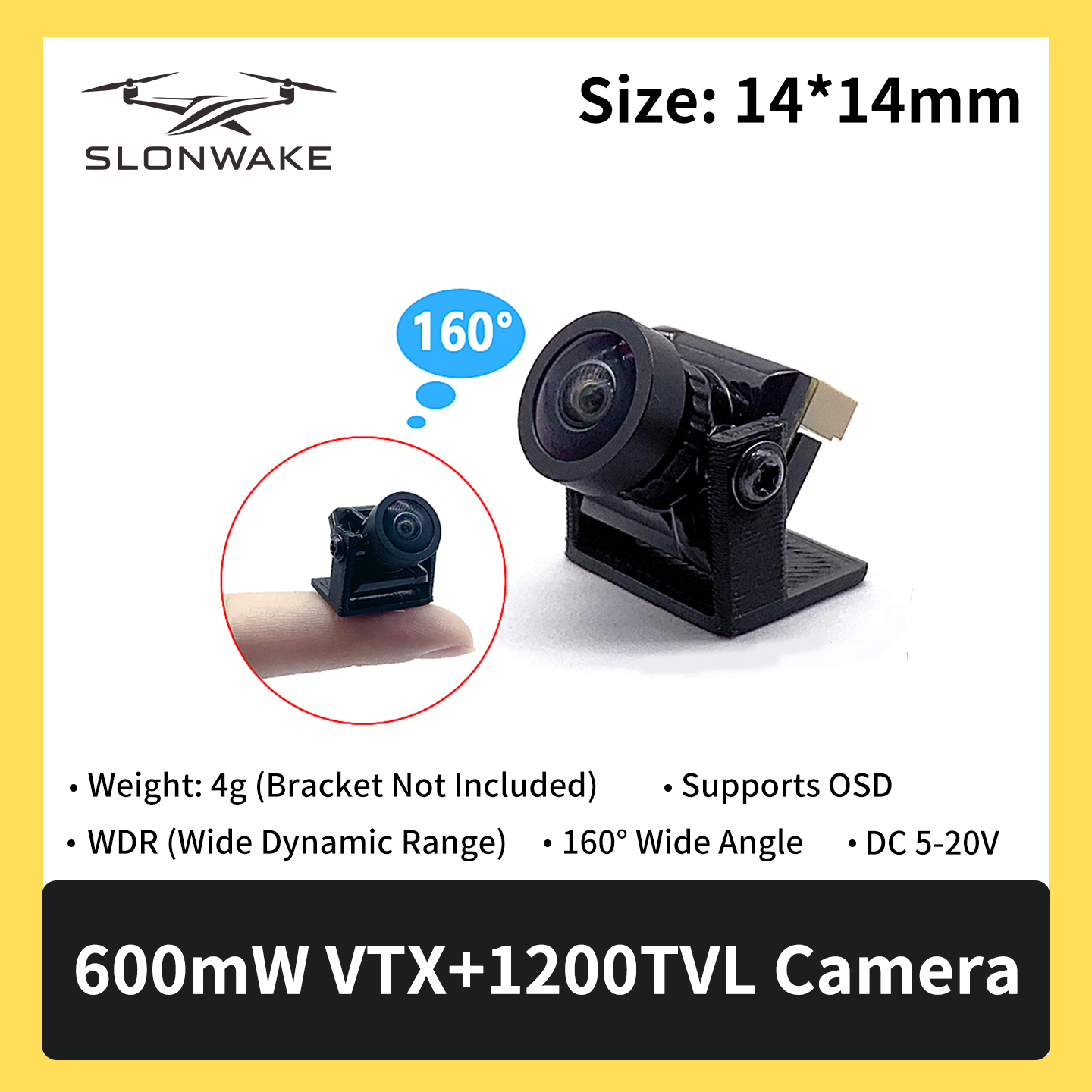 SLONWAKE 5.8G 600mW 7-24V FPV  - Drone Rc With Camera incelemesi ve fiyatı
