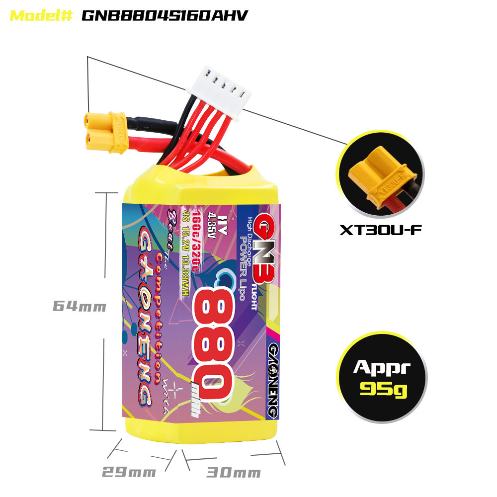 GNB 4S 880mAh 15.2V 160C/320C  - Drone Lipo Battery incelemesi ve fiyatı