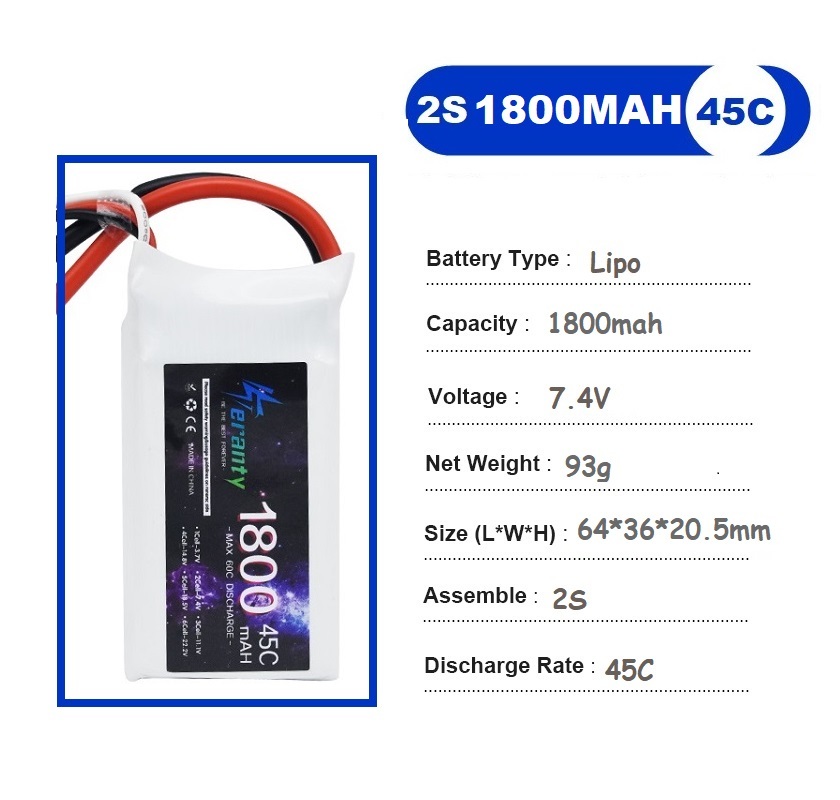 2PCS 7.4V Lipo 2S Battery 1500 - Drone Lipo Battery incelemesi ve fiyatı